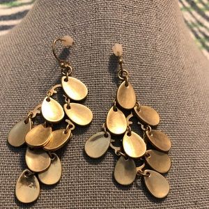Gold Colored Dangle Earrings